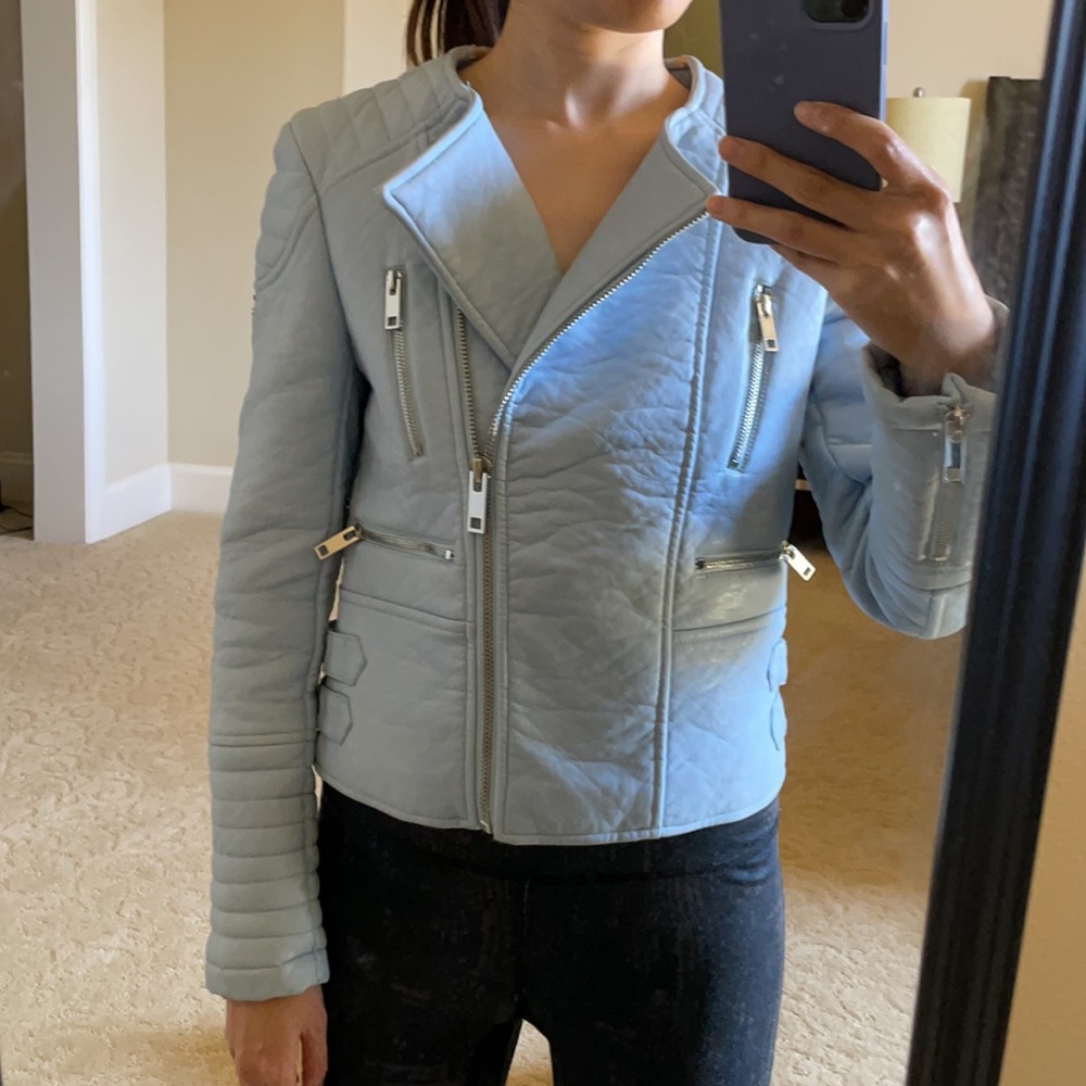 Zara faux leather jacket